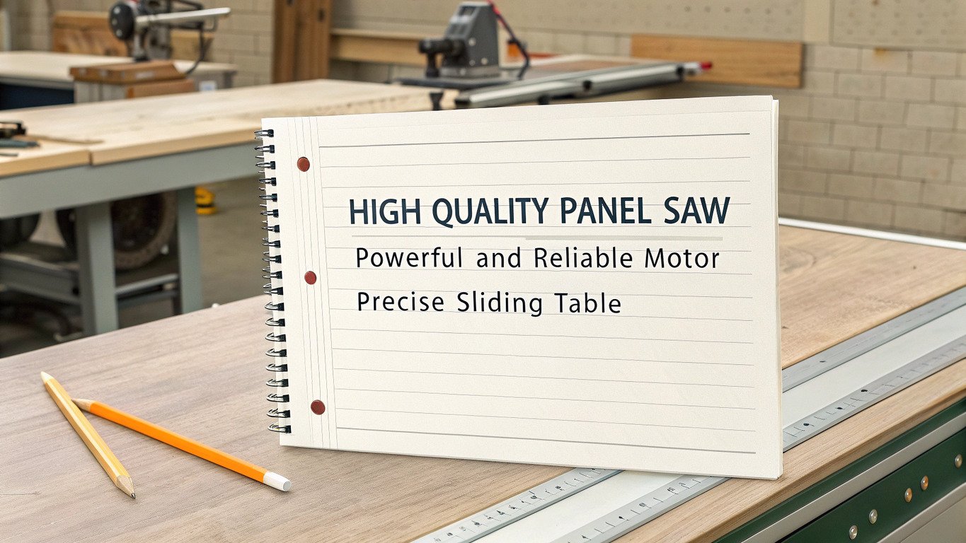 A vertical panel saw next to a sliding panel saw in a large workshop